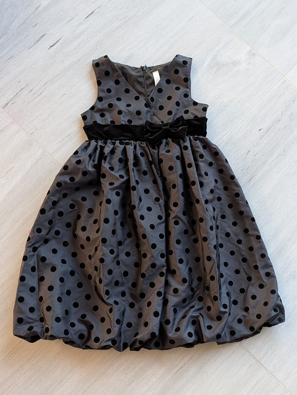 black POLKA DOT PARTY DRESS cherokee 8